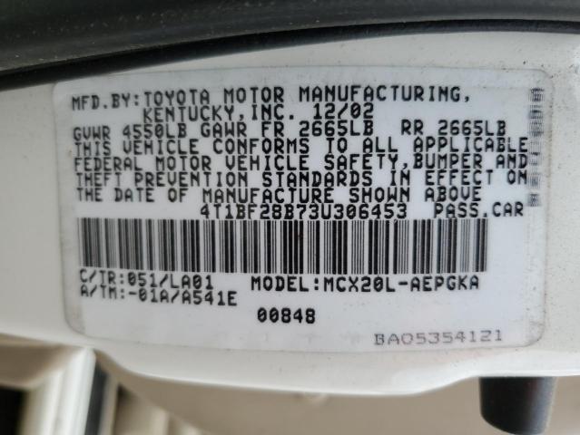 Photo 10 from auction – 2003 TOYOTA AVALON XL with VIN 4T1BF28B73U306453