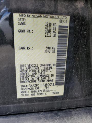Photo 10 from auction – 2015 NISSAN ALTIMA 2.5 with VIN 1N4AL3AP2FC158071