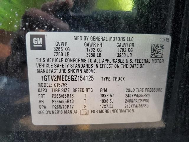 Photo 10 from auction – 2016 GMC SIERRA K15 with VIN 1GTV2MEC9GZ154125