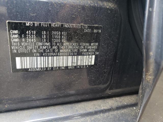 Photo 10 from auction – 2017 SUBARU LEGACY 2.5 with VIN 4S3BNAF68H3023614