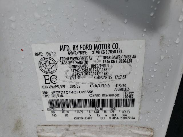 Foto 10 de la subasta – 2012 FORD F150 SUPER con VIN 1FTFX1CT4CFC25556