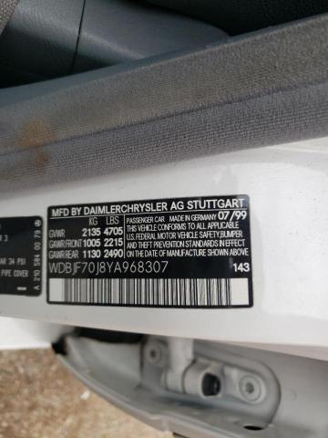 Photo 10 from auction – 2000 MERCEDES-BENZ E 430 with VIN WDBJF70J8YA968307
