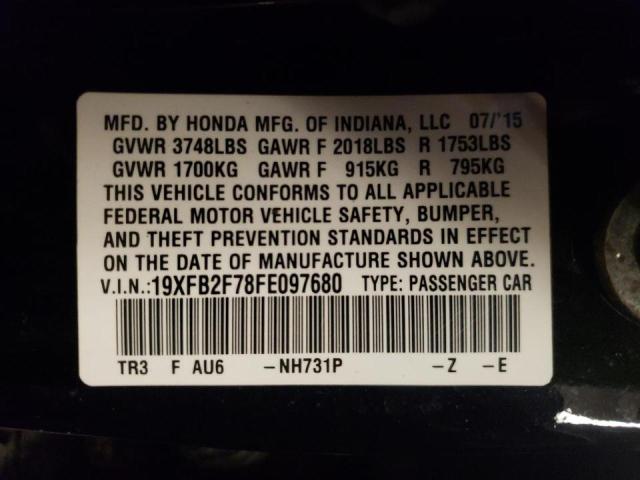 Photo 10 from auction – 2015 HONDA CIVIC with VIN 19XFB2F78FE097680