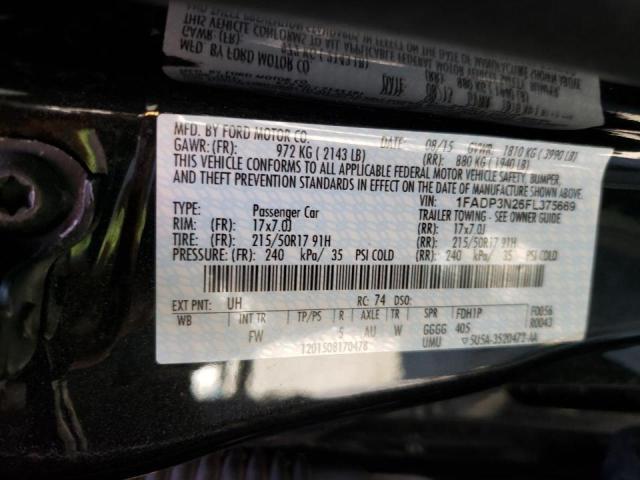Photo 10 from auction – 2015 FORD FOCUS TITA with VIN 1FADP3N26FL375669