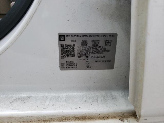 Photo 10 from auction – 2018 GMC SIERRA K15 with VIN 3GTU2NEC2JG431979