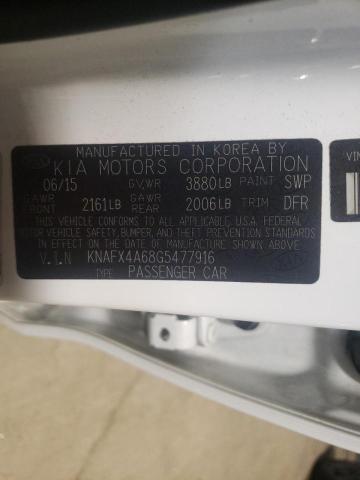 Photo 10 from auction – 2016 KIA FORTE LX with VIN KNAFX4A68G5477916