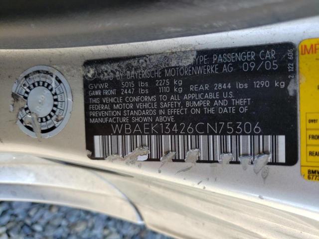 Photo 10 from auction – 2006 BMW 650 I with VIN WBAEK13426CN75306