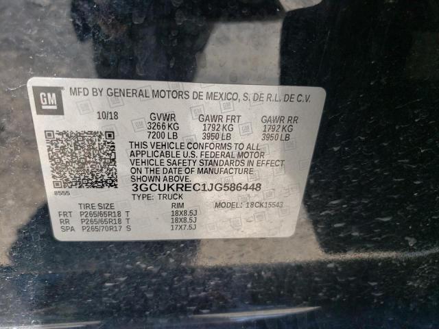 Photo 10 from auction – 2018 CHEVROLET SILVERADO with VIN 3GCUKREC1JG586448