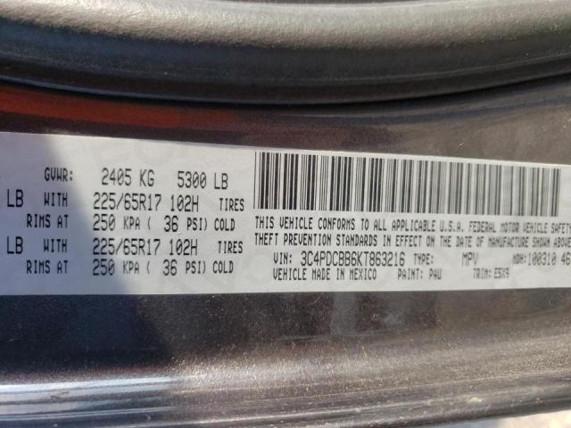 Photo 10 from auction – 2019 DODGE JOURNEY SE with VIN 3C4PDCBB6KT863216