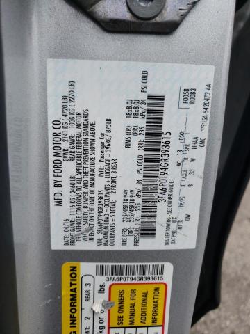 Photo 10 from auction – 2016 FORD FUSION SE with VIN 3FA6P0T94GR393615