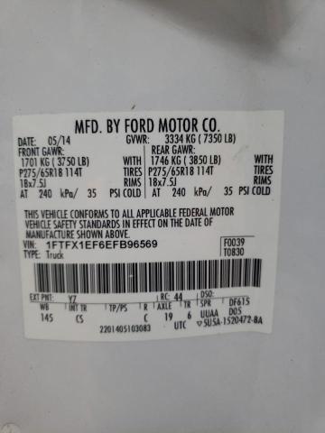 Photo 10 from auction – 2014 FORD F150 SUPER with VIN 1FTFX1EF6EFB96569
