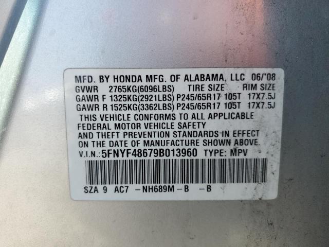 Photo 10 from auction – 2009 HONDA PILOT EXL with VIN 5FNYF48679B013960