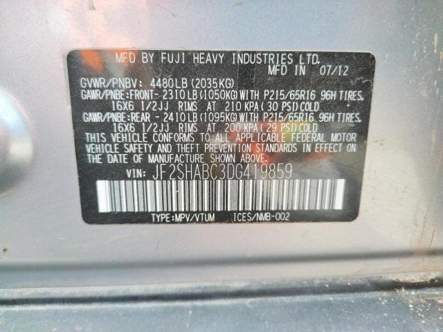 Photo 10 from auction – 2013 SUBARU FORESTER 2 with VIN JF2SHABC3DG419859