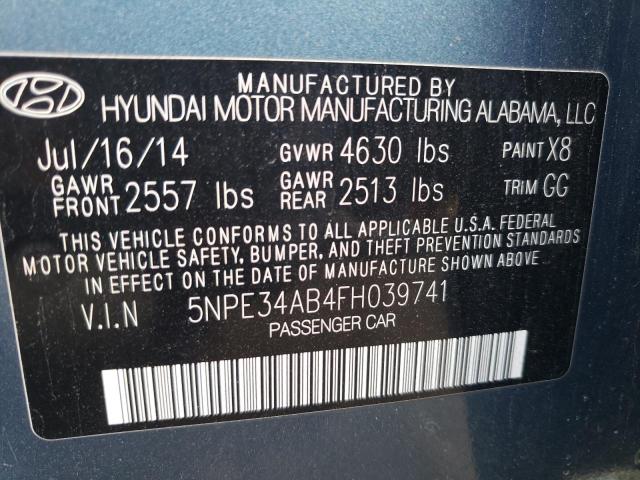 Photo 10 from auction – 2015 HYUNDAI SONATA SPO with VIN 5NPE34AB4FH039741
