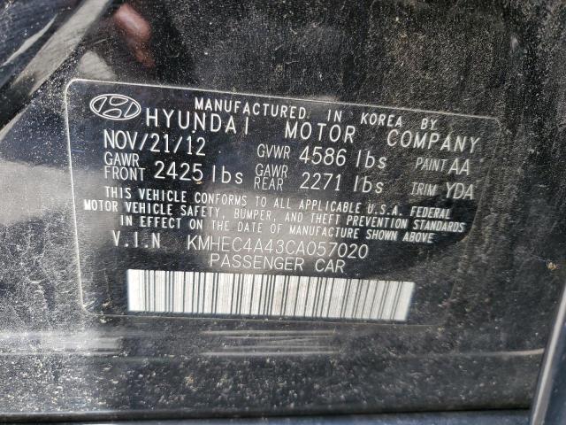 Photo 10 from auction – 2012 HYUNDAI SONATA HYB with VIN KMHEC4A43CA057020
