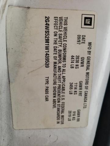 Photo 10 from auction – 1998 BUICK CENTURY with VIN 2G4WS52M1W1439539