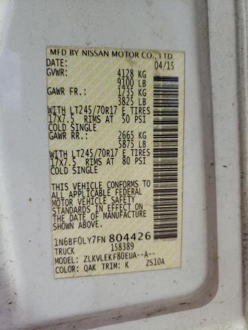 Photo 10 from auction – 2015 NISSAN NV 2500 with VIN 1N6BF0LY7FN804426