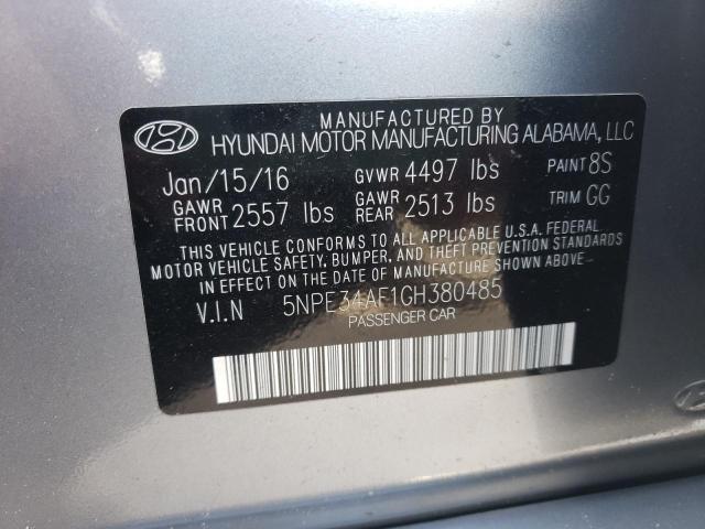Photo 10 from auction – 2016 HYUNDAI SONATA SPO with VIN 5NPE34AF1GH380485