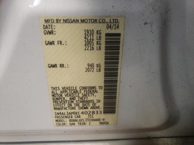 Photo 10 from auction – 2014 NISSAN ALTIMA 2.5 with VIN 1N4AL3AP0EC402833