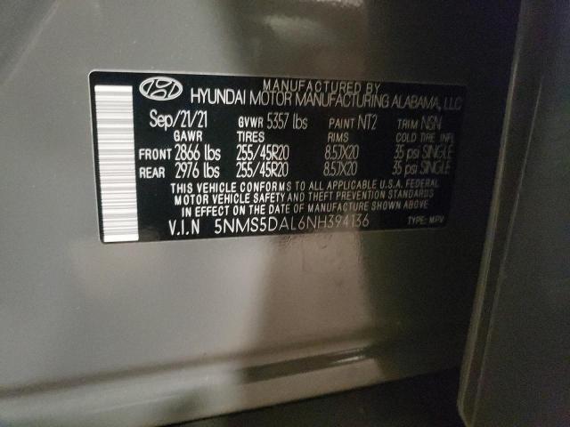 Photo 10 from auction – 2022 HYUNDAI SANTA FE C with VIN 5NMS5DAL6NH394136