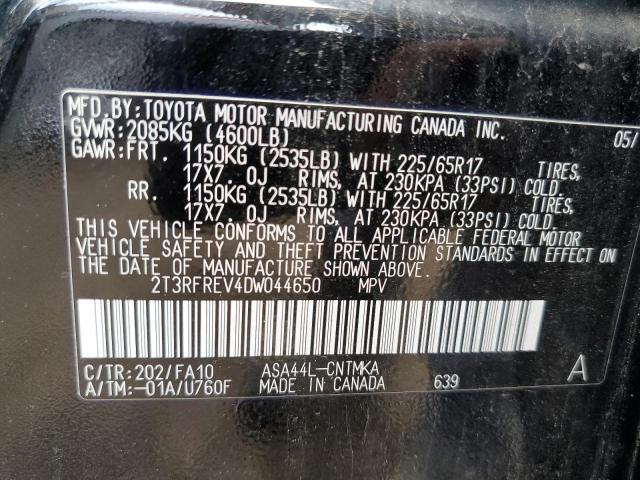 Photo 10 from auction – 2013 TOYOTA RAV4 XLE with VIN 2T3RFREV4DW044650