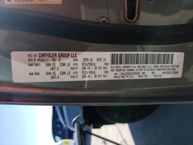 Photo 10 from auction – 2012 JEEP COMPASS LA with VIN 1C4NJDEB4CD676453