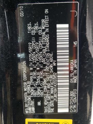 Photo 10 from auction – 2010 LEXUS RX 450 with VIN JTJBC1BA1A2023852