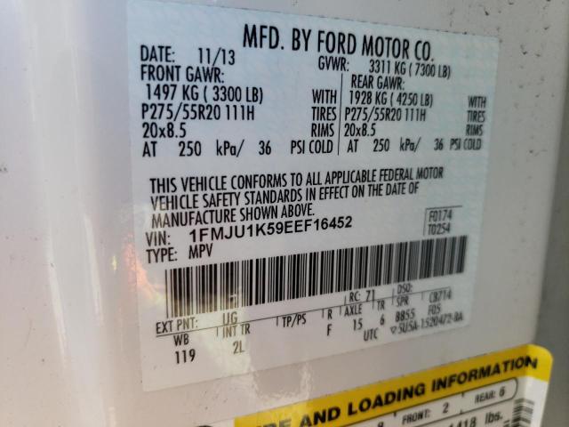 Photo 10 from auction – 2014 FORD EXPEDITION with VIN 1FMJU1K59EEF16452