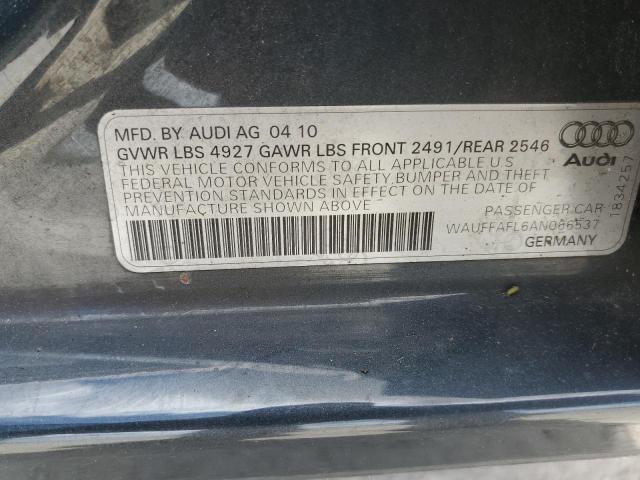 Photo 10 from auction – 2010 AUDI A4 PREMIUM with VIN WAUFFAFL6AN066537