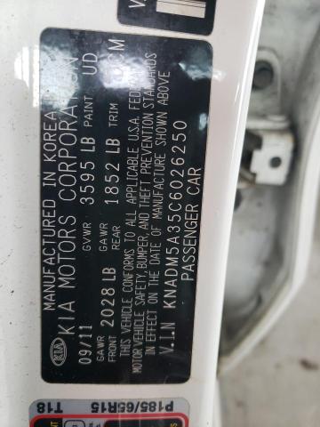 Photo 10 from auction – 2012 KIA RIO LX with VIN KNADM5A35C6026250