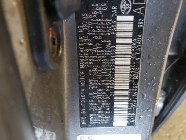 Photo 10 from auction – 2006 TOYOTA COROLLA CE with VIN 2T1BR32E76C581133