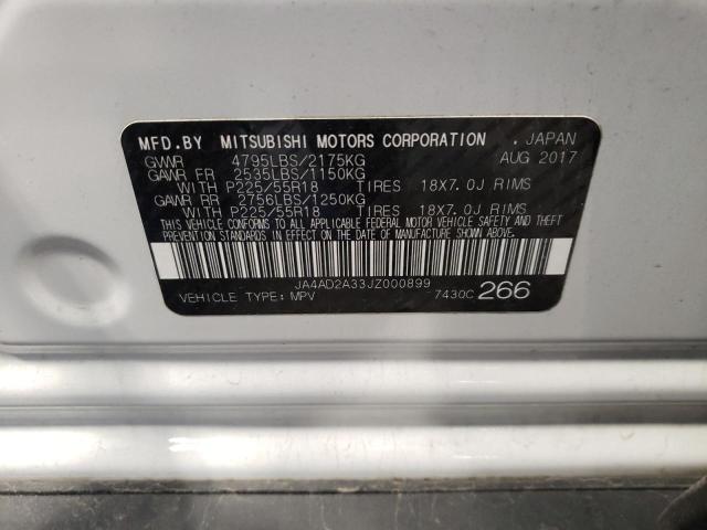 Zdjęcie 10 z aukcji – 2018 MITSUBISHI OUTLANDER z VIN JA4AD2A33JZ000899