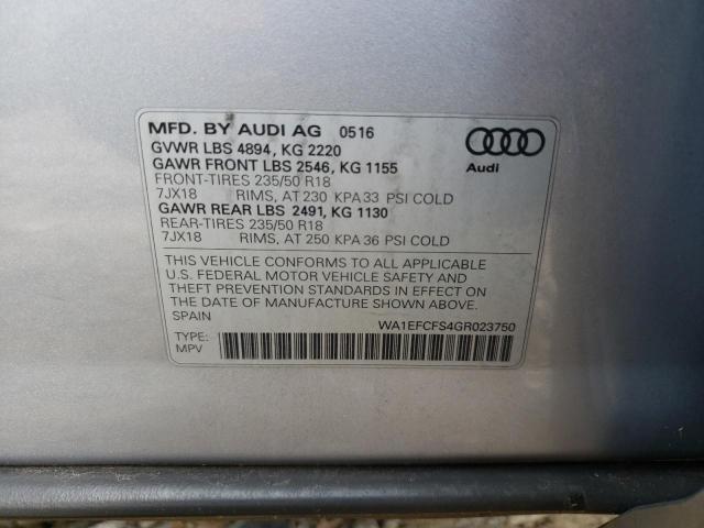 Foto 10 de la subasta – 2016 AUDI Q3 PREMIUM con VIN WA1EFCFS4GR023750
