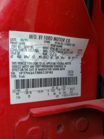Photo 10 from auction – 2011 FORD F250 SUPER with VIN 1FT7W2AT5BEC35162