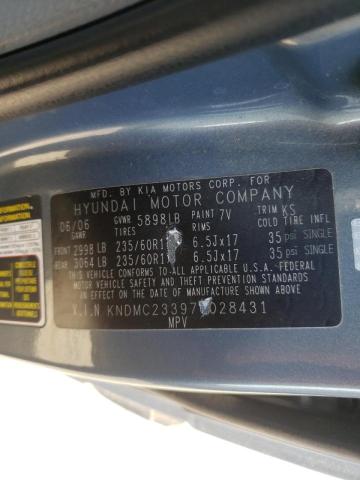 Photo 10 from auction – 2007 HYUNDAI ENTOURAGE with VIN KNDMC233976028431