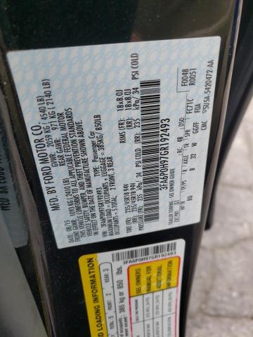 Photo 10 from auction – 2016 FORD FUSION SE with VIN 3FA6P0H97GR192493