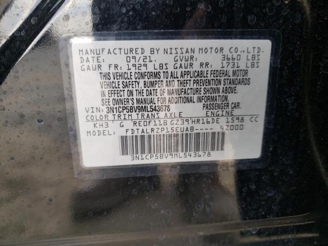Photo 10 from auction – 2021 NISSAN KICKS S with VIN 3N1CP5BV9ML543678