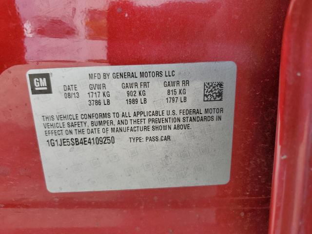 Photo 10 from auction – 2014 CHEVROLET SONIC LTZ with VIN 1G1JE5SB4E4109250