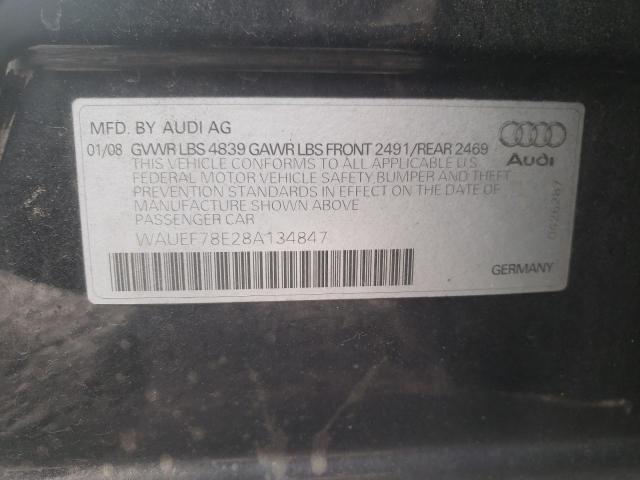Photo 10 from auction – 2008 AUDI A4 S-LINE with VIN WAUEF78E28A134847