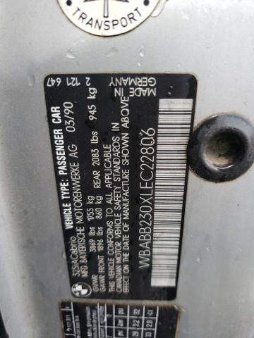Photo 10 from auction – 1990 BMW 325 IC AUT with VIN WBABB230XLEC22806