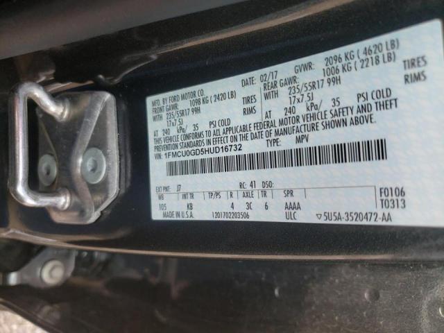 Photo 10 from auction – 2017 FORD ESCAPE SE with VIN 1FMCU0GD5HUD16732