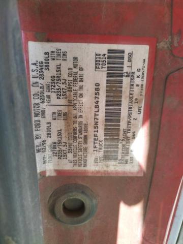 Photo 10 from auction – 1996 FORD F150 with VIN 1FTEF15N7TLB47580