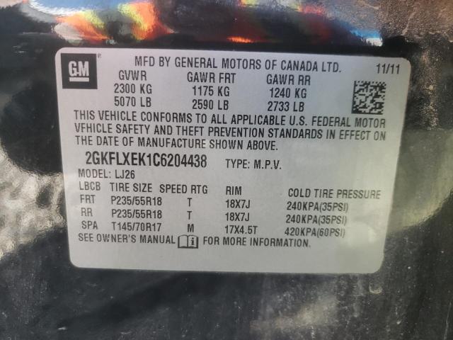 Photo 10 from auction – 2012 GMC TERRAIN SL with VIN 2GKFLXEK1C6204438