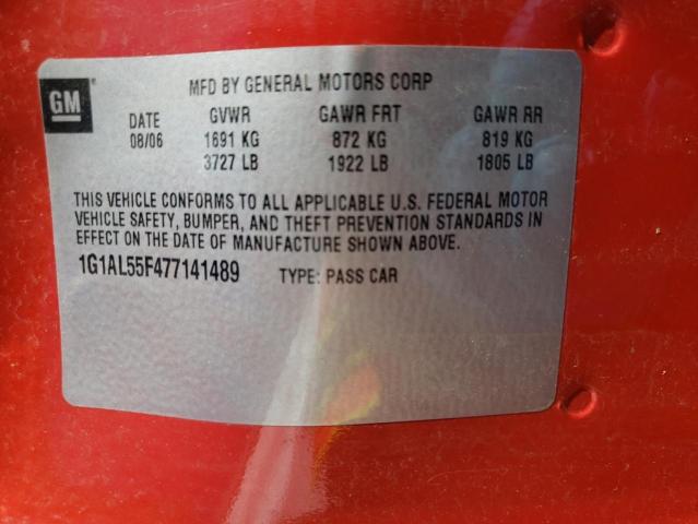 Photo 10 from auction – 2007 CHEVROLET COBALT LT with VIN 1G1AL55F477141489