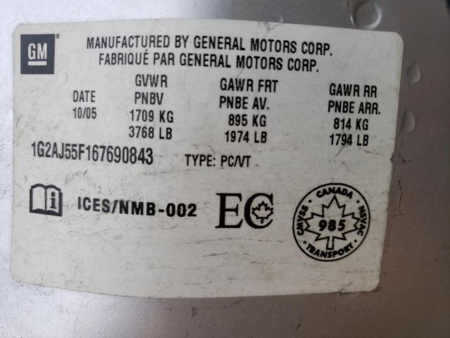 Photo 10 from auction – 2006 PONTIAC PURSUIT with VIN 1G2AJ55F167690843