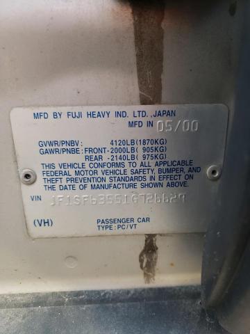 Photo 10 from auction – 2001 SUBARU FORESTER L with VIN JF1SF63551G726629