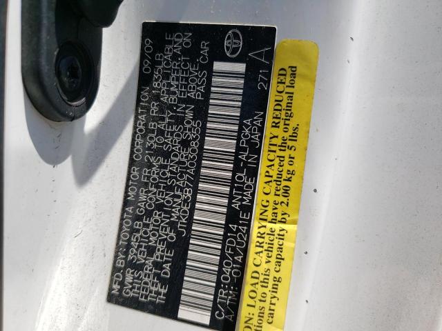 Photo 10 from auction – 2010 SCION SCION with VIN JTKDE3B77A0308355