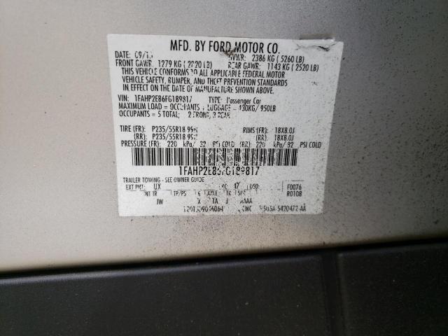 Photo 10 from auction – 2015 FORD TAURUS SEL with VIN 1FAHP2E86FG189817