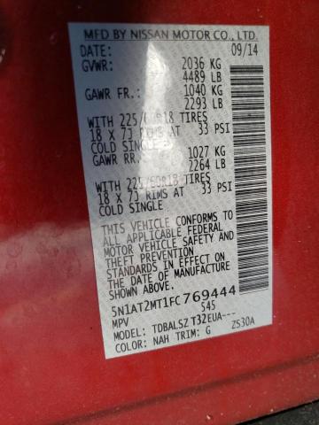Photo 10 from auction – 2015 NISSAN ROGUE S with VIN 5N1AT2MT1FC769444