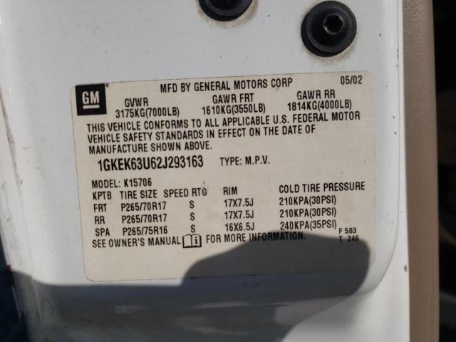 Photo 10 from auction – 2002 GMC DENALI with VIN 1GKEK63U62J293163